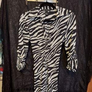 Inc Size Medium Zebra Wrap Dress / Tunic - image 1